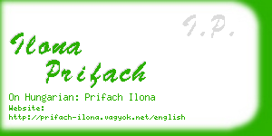 ilona prifach business card